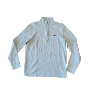 Vineyard Vines Saltwater Quarter Zip Pullover Sweater Teal Aqua Men's Medium